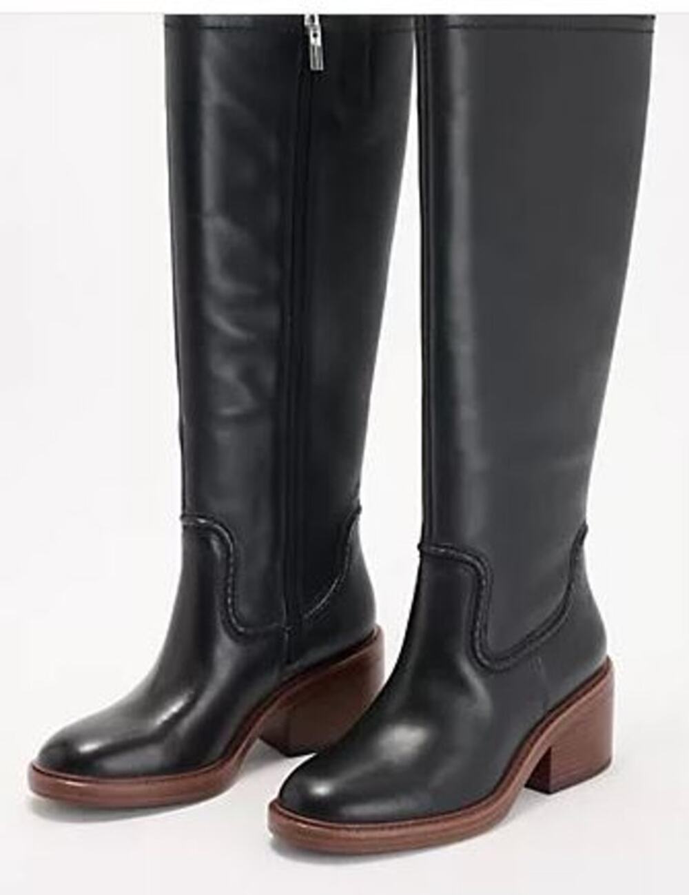 NEW Vince Camuto Women's Vuliann Knee High Boots black leather size 5.5